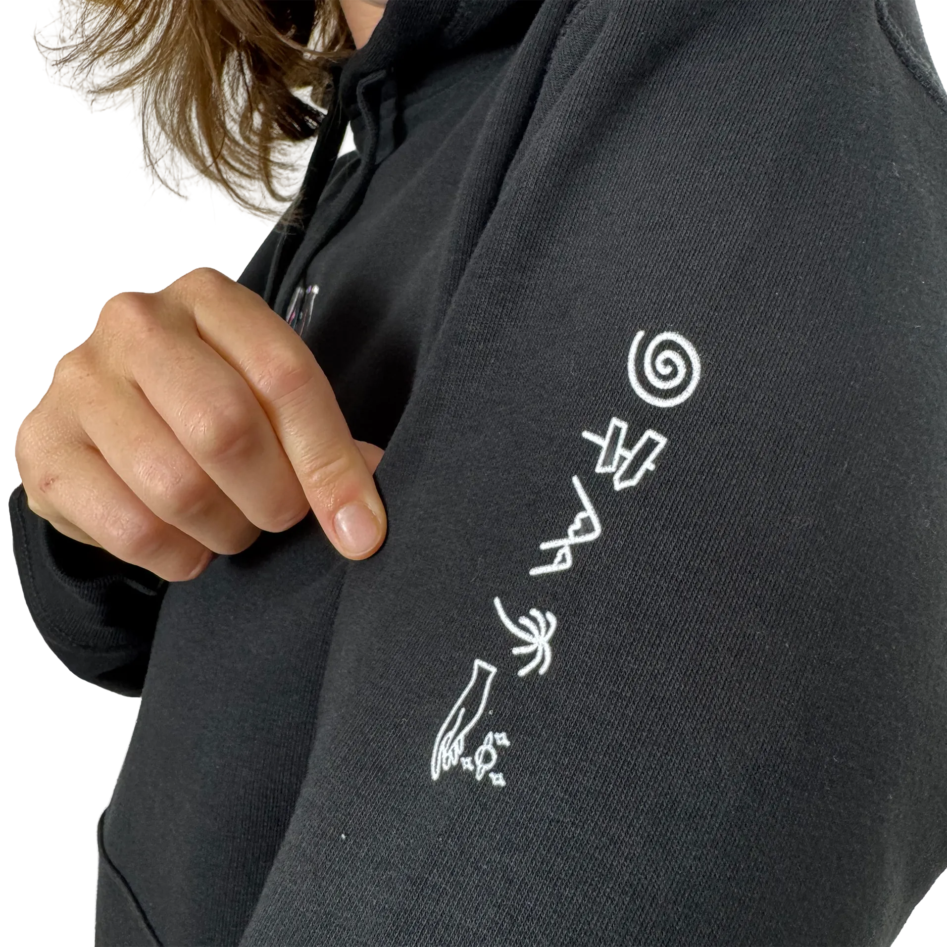 Unisex Freigeist Hoodie Black Detail Print