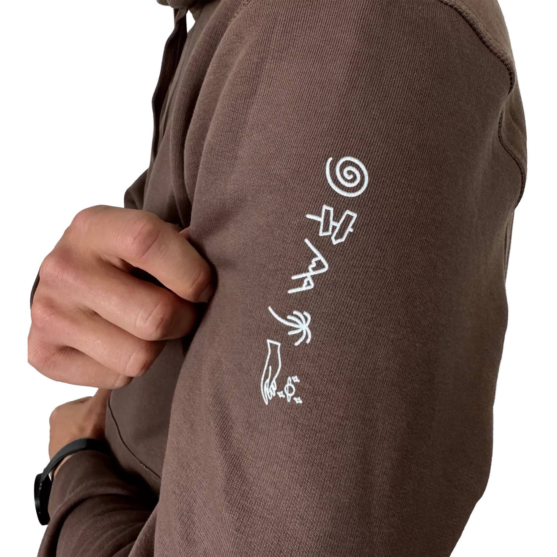 Unisex Freigeist Hoodie Mocha Detail Print