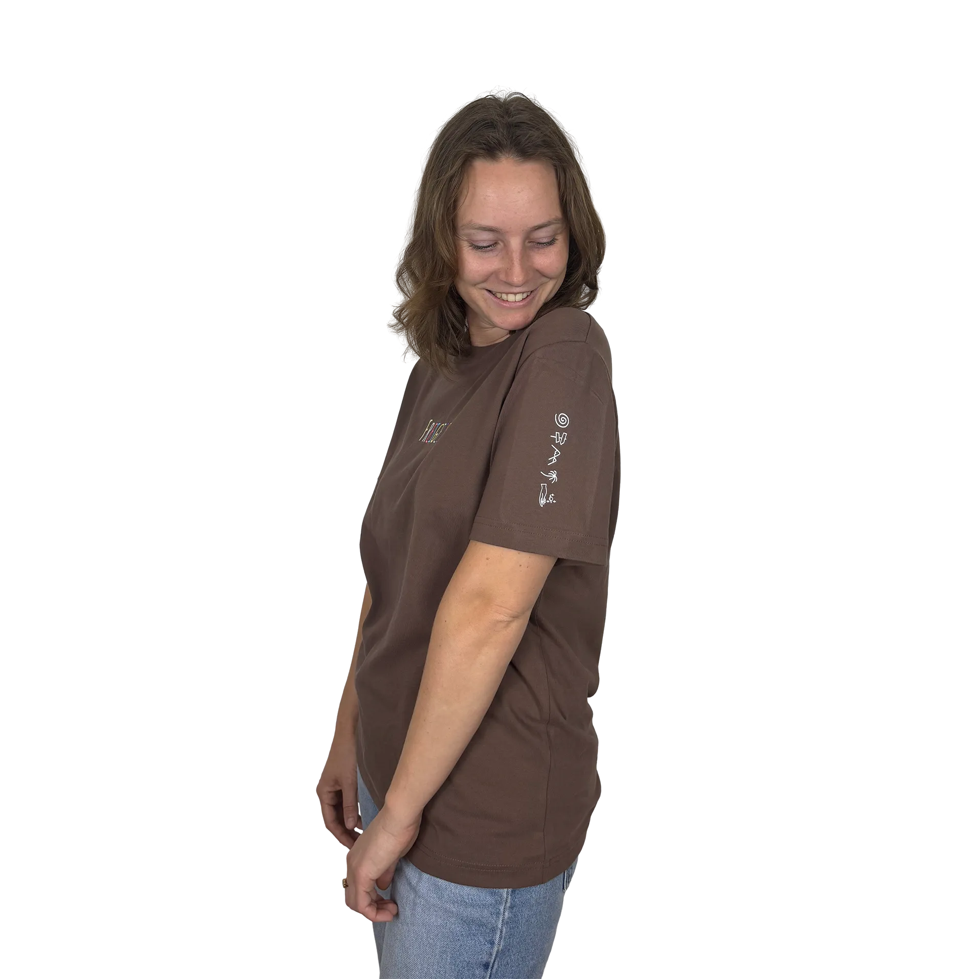 Uni-TShirt-Damen-Mocha-S-2-Detail