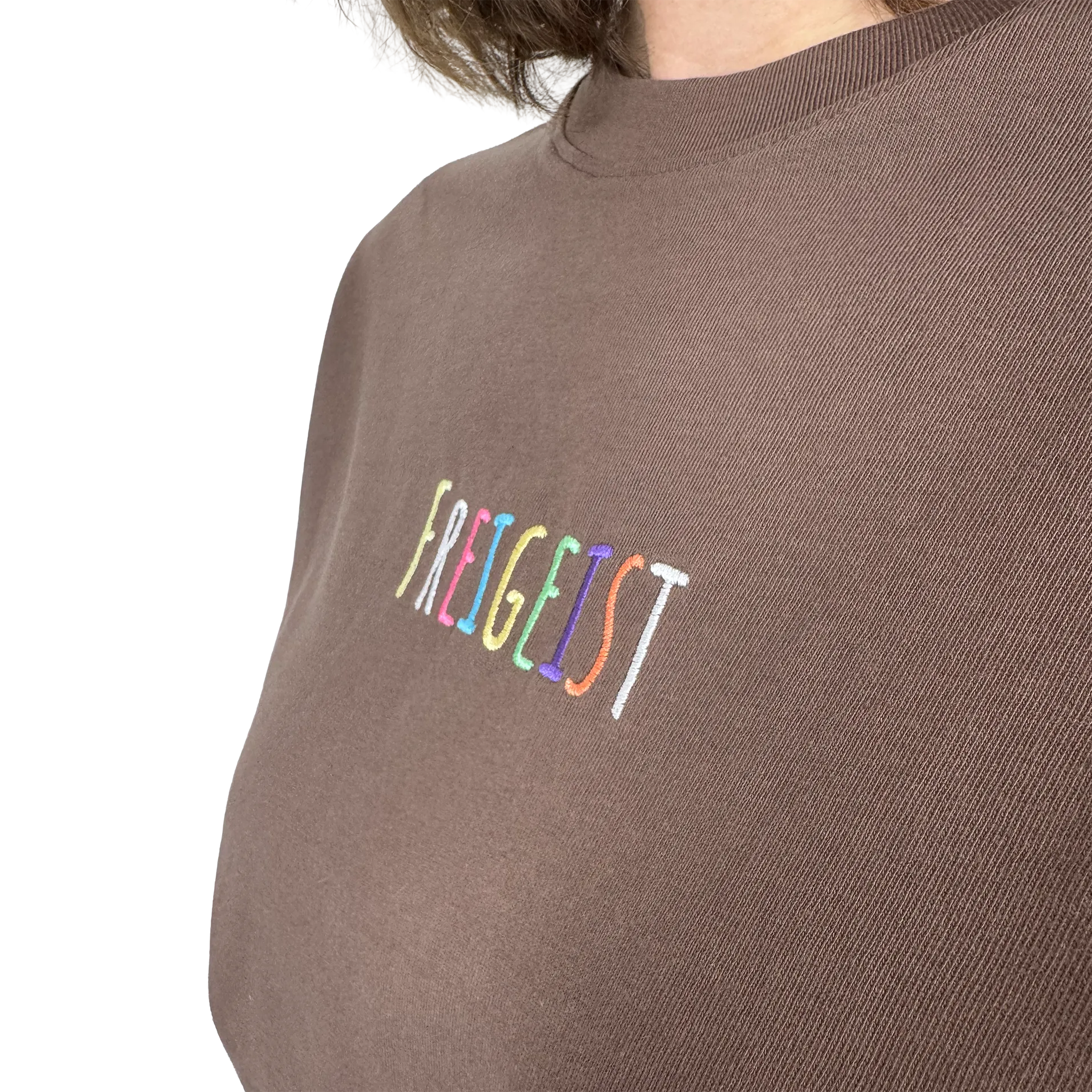 Uni-TShirt-Damen-Mocha-S-Detail-Stick