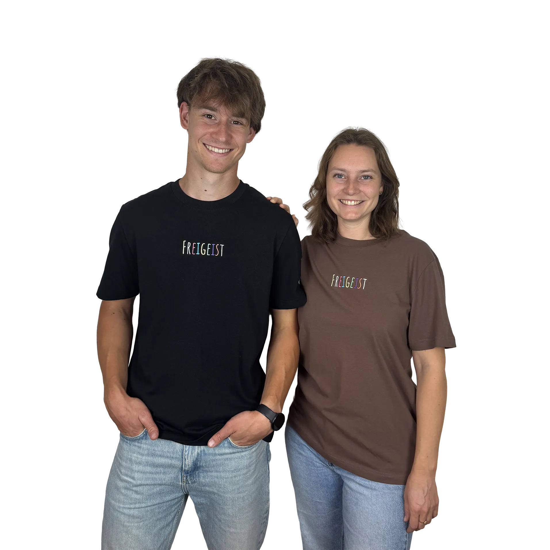 Uni-TShirt-Duo-black-mocha-M-Detail